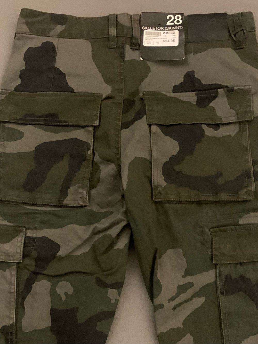SKELETOR CAMO STRETCH CARGO PANTS